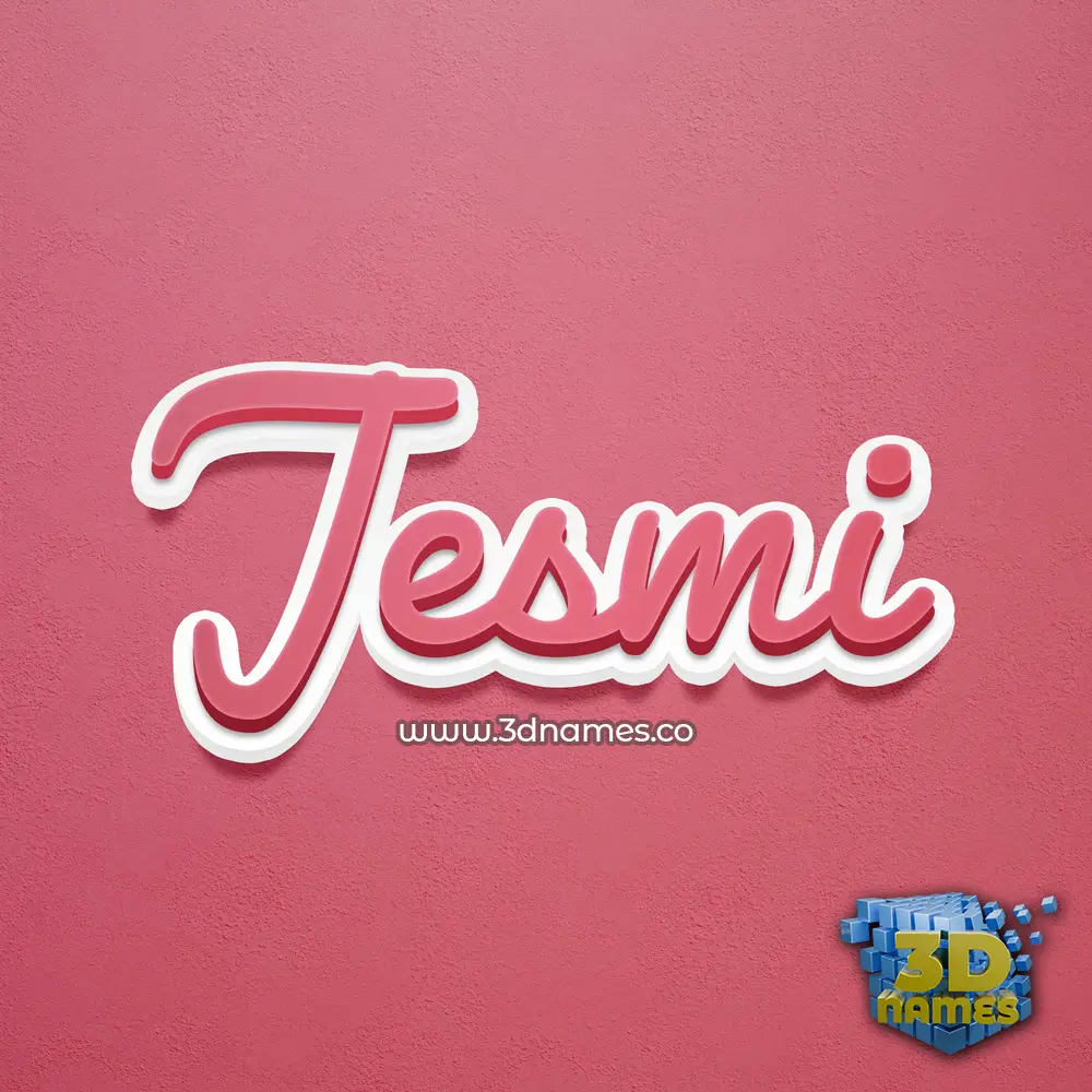jesmi in Red Scribble style - 3D name wallpaper