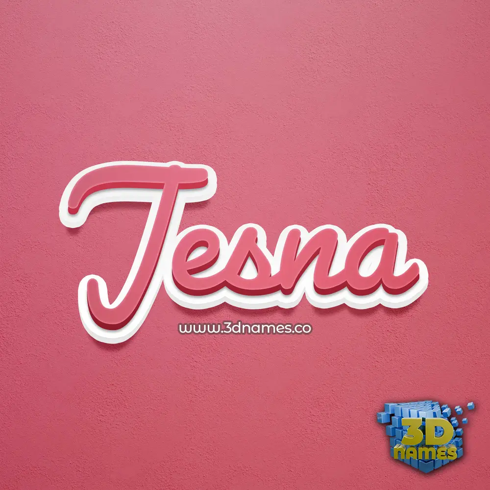 jesna in Red Scribble style - 3D name wallpaper