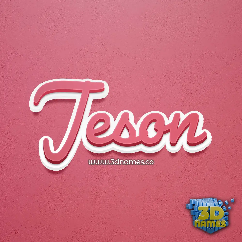 jeson in Red Scribble style - 3D name wallpaper