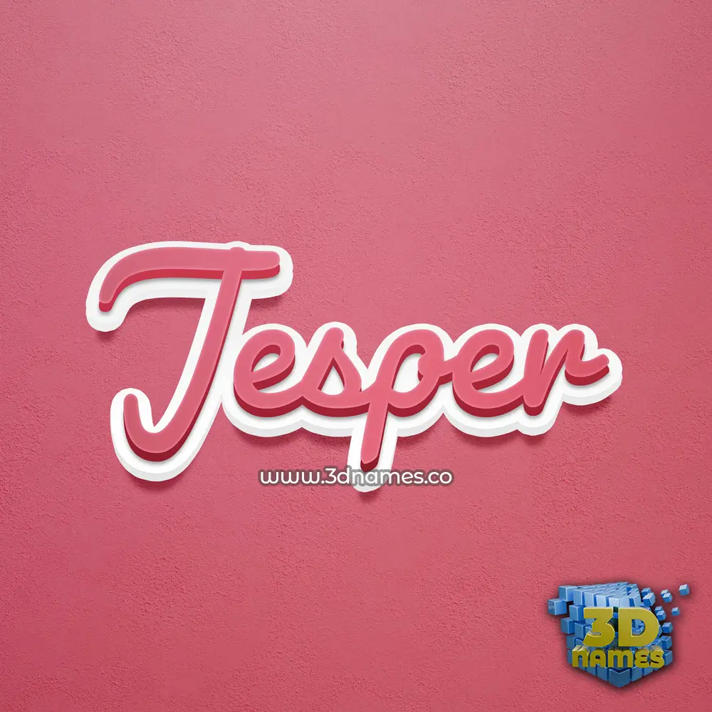 jesper in Red Scribble style - 3D name wallpaper