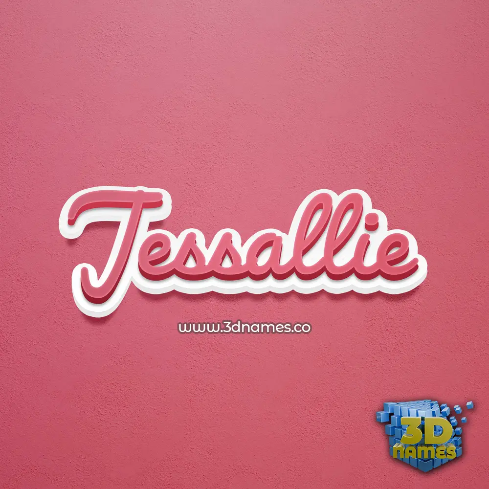 jessallie in Red Scribble style - 3D name wallpaper