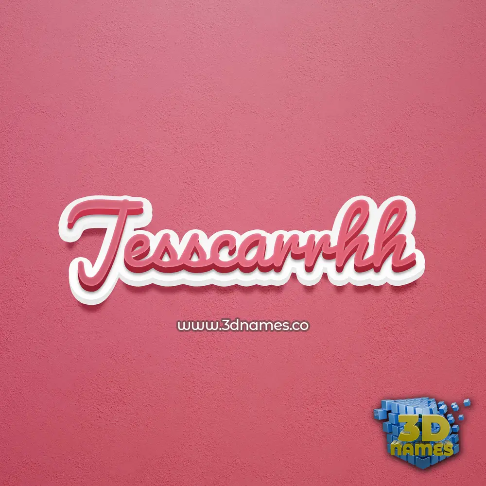 jesscarrhh in Red Scribble style - 3D name wallpaper
