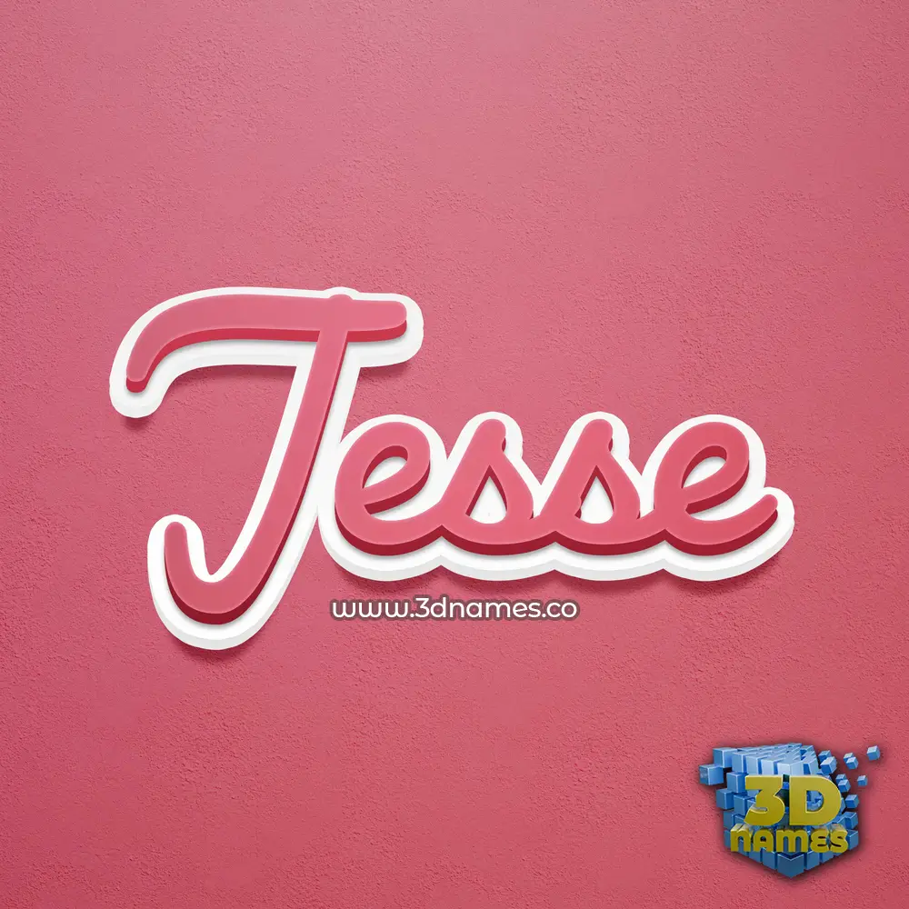 jesse in Red Scribble style - 3D name wallpaper