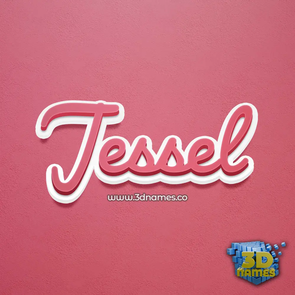 jessel in Red Scribble style - 3D name wallpaper