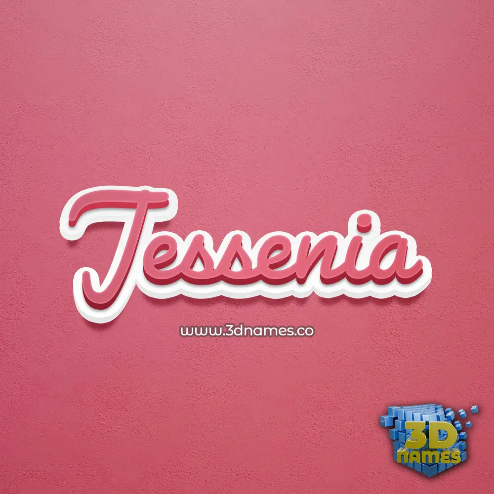jessenia in Red Scribble style - 3D name wallpaper