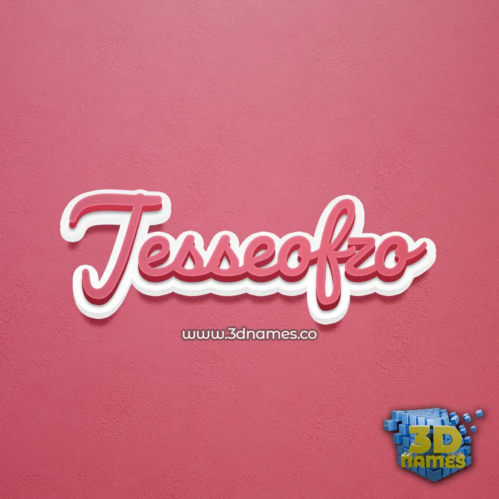 jesseofzo in Red Scribble style - 3D name wallpaper