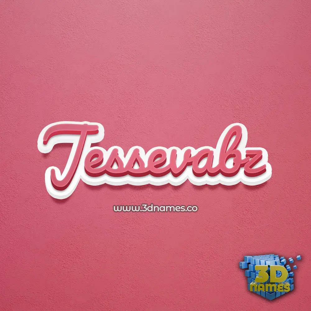 jessevabz in Red Scribble style - 3D name wallpaper