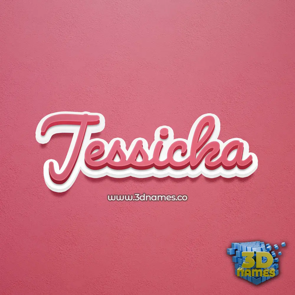 jessicka in Red Scribble style - 3D name wallpaper
