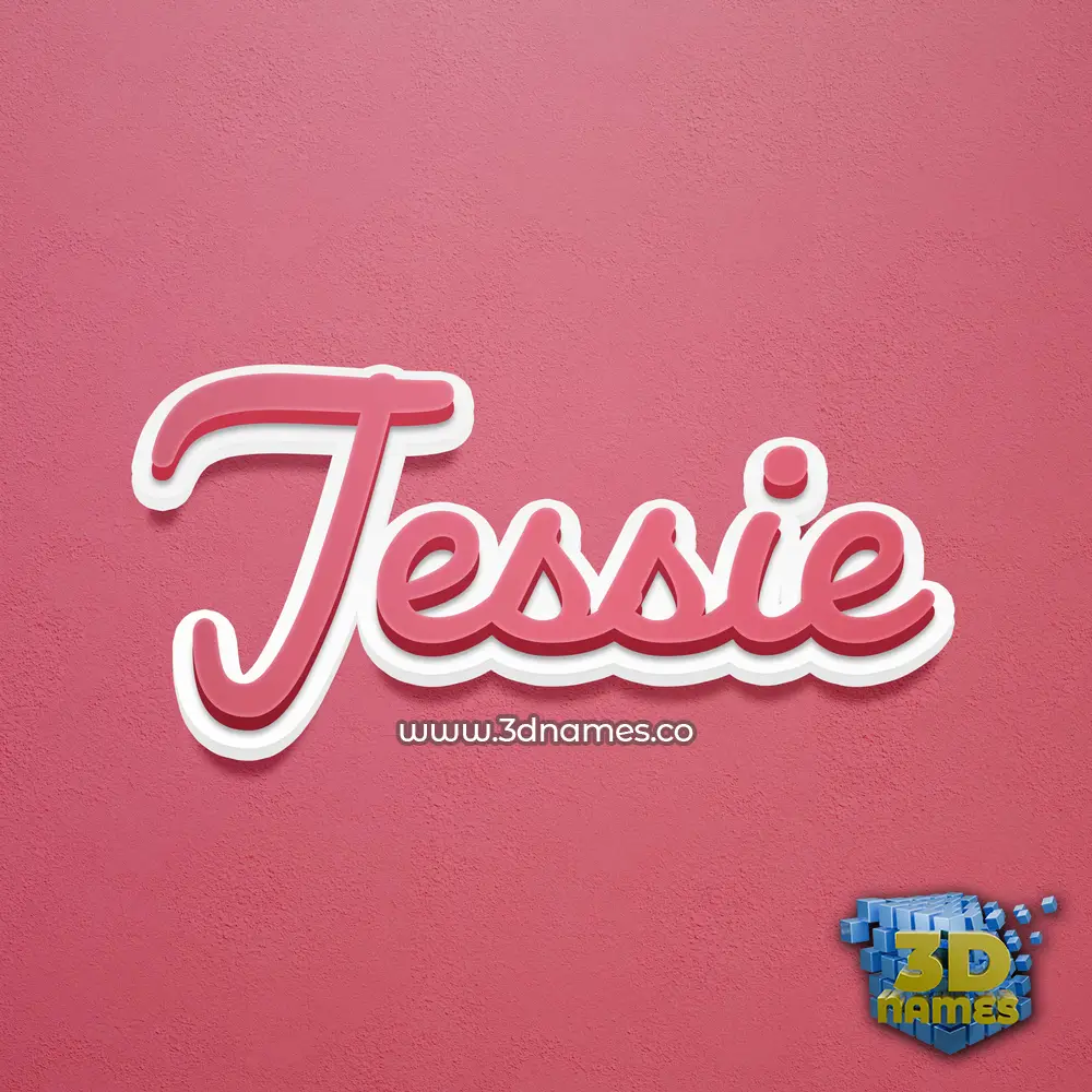 jessie in Red Scribble style - 3D name wallpaper
