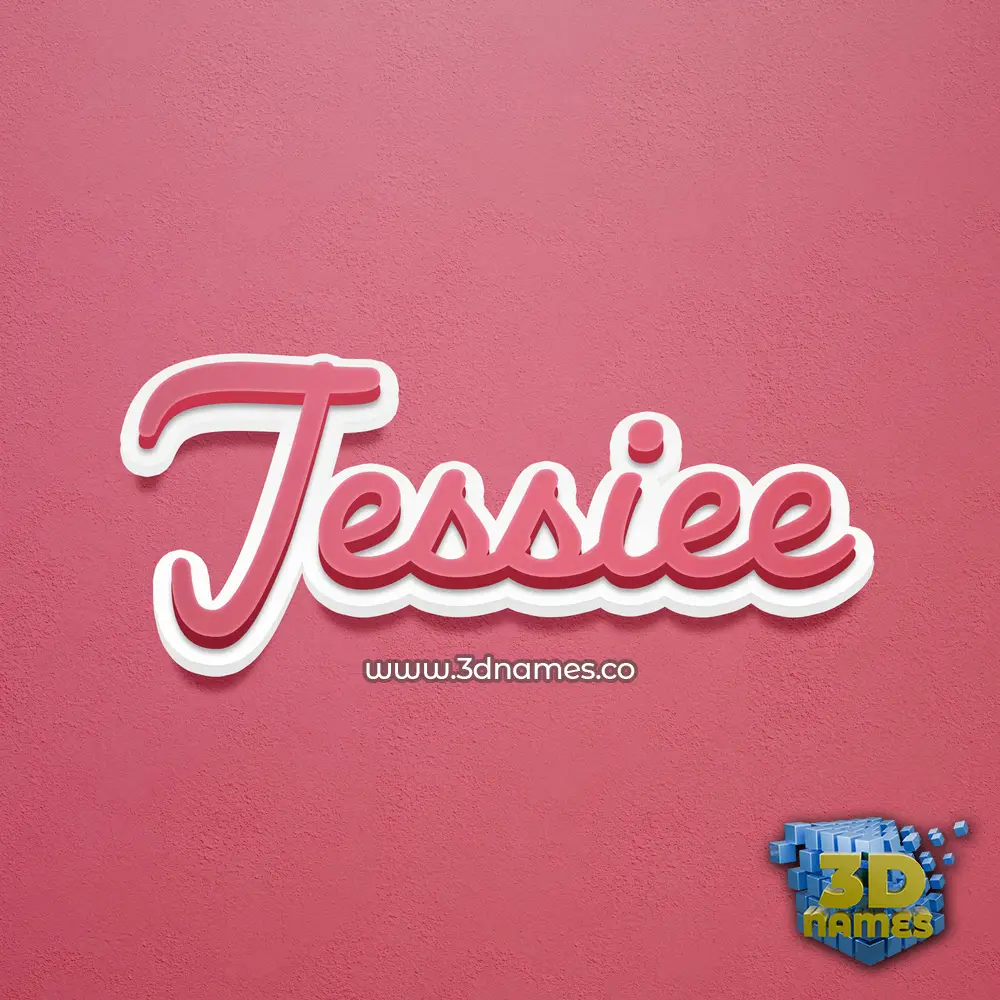jessiee in Red Scribble style - 3D name wallpaper