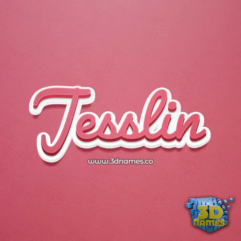 jesslin in Red Scribble style - 3D name wallpaper