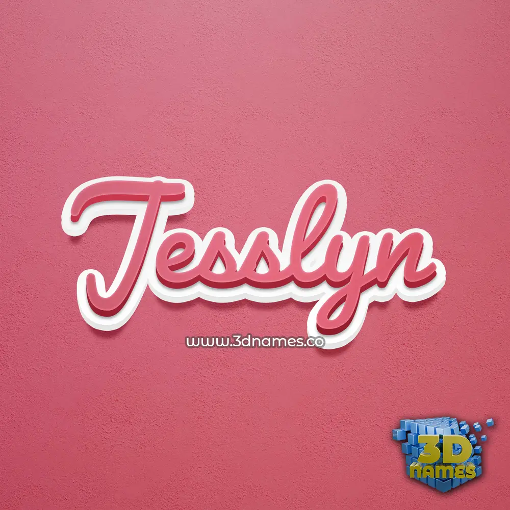 jesslyn in Red Scribble style - 3D name wallpaper
