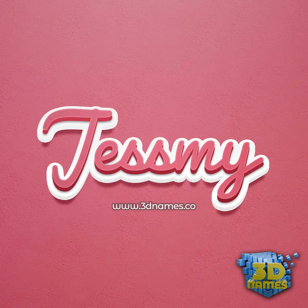 jessmy in Red Scribble style - 3D name wallpaper