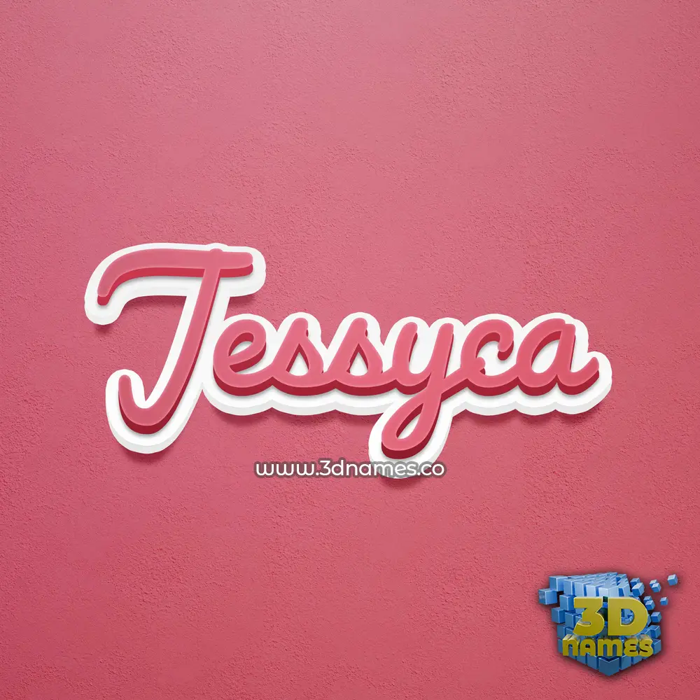 jessyca in Red Scribble style - 3D name wallpaper