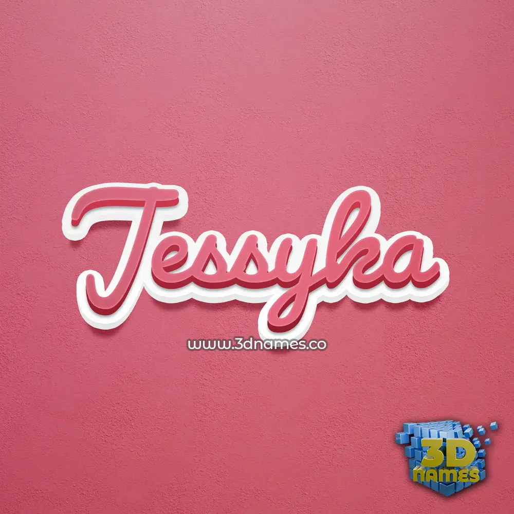 jessyka in Red Scribble style - 3D name wallpaper