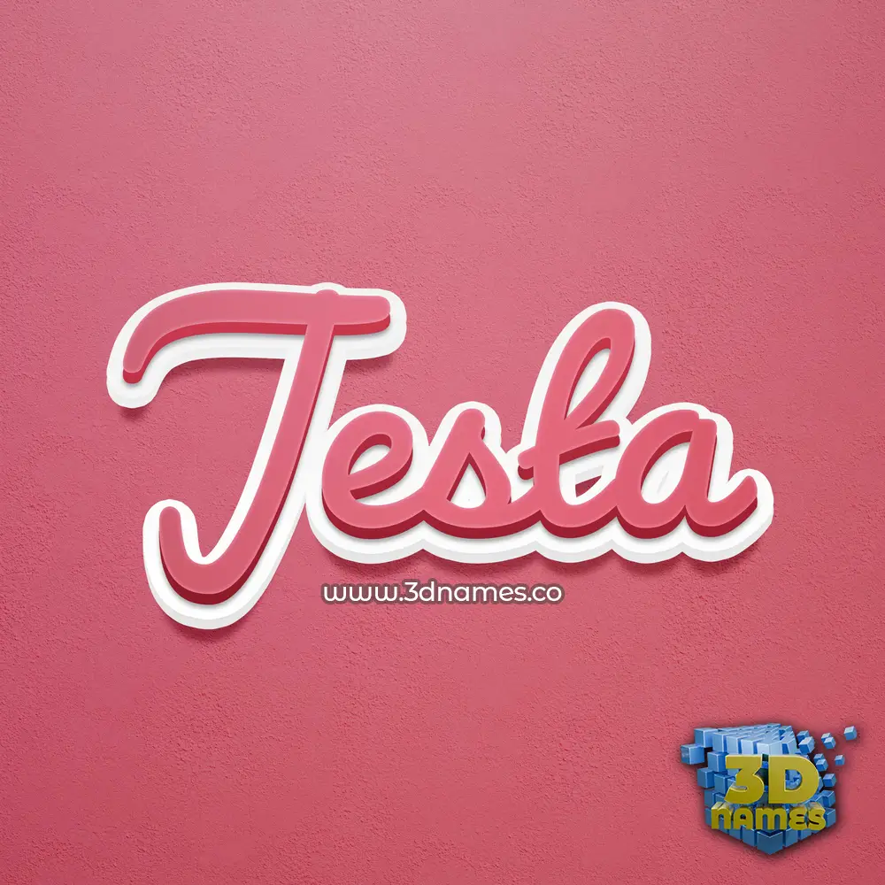 jesta in Red Scribble style - 3D name wallpaper