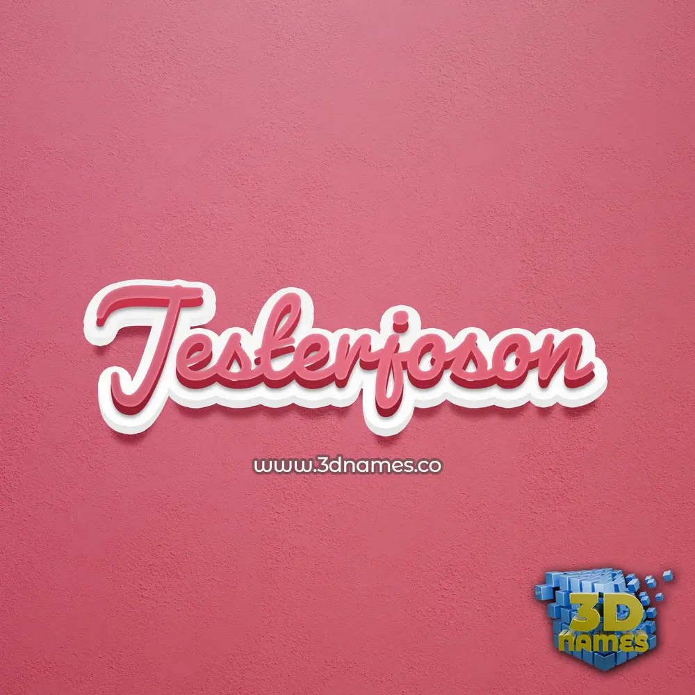 jesterjoson in Red Scribble style - 3D name wallpaper