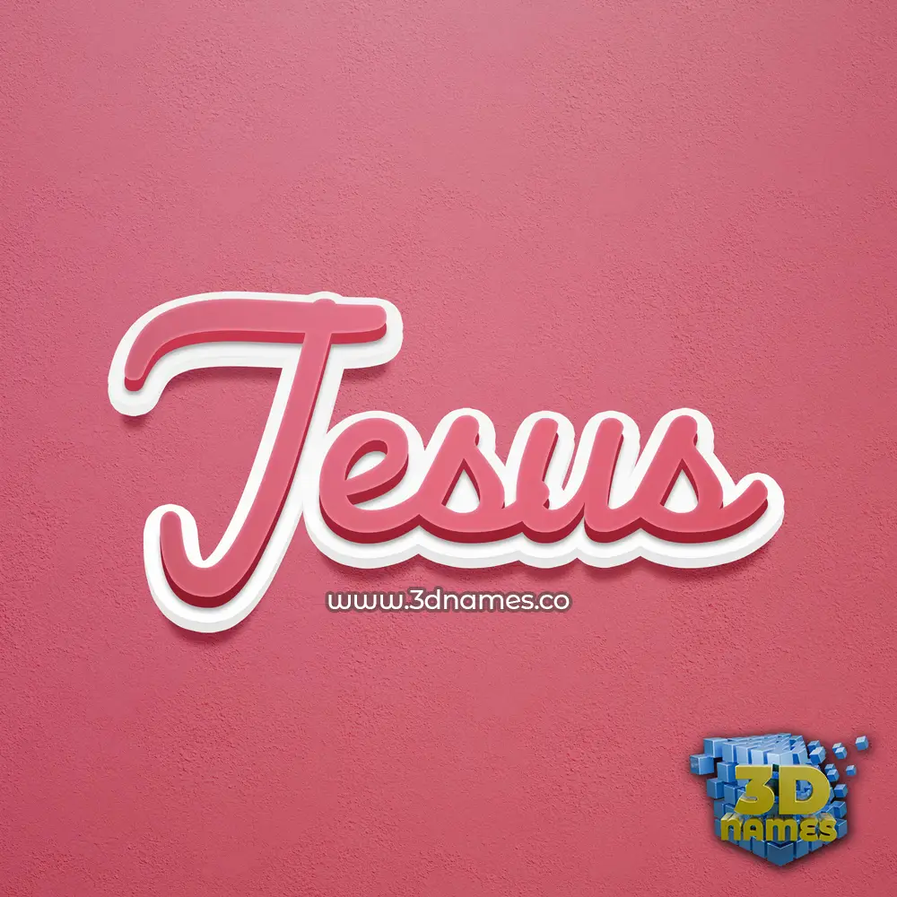 jesus in Red Scribble style - 3D name wallpaper