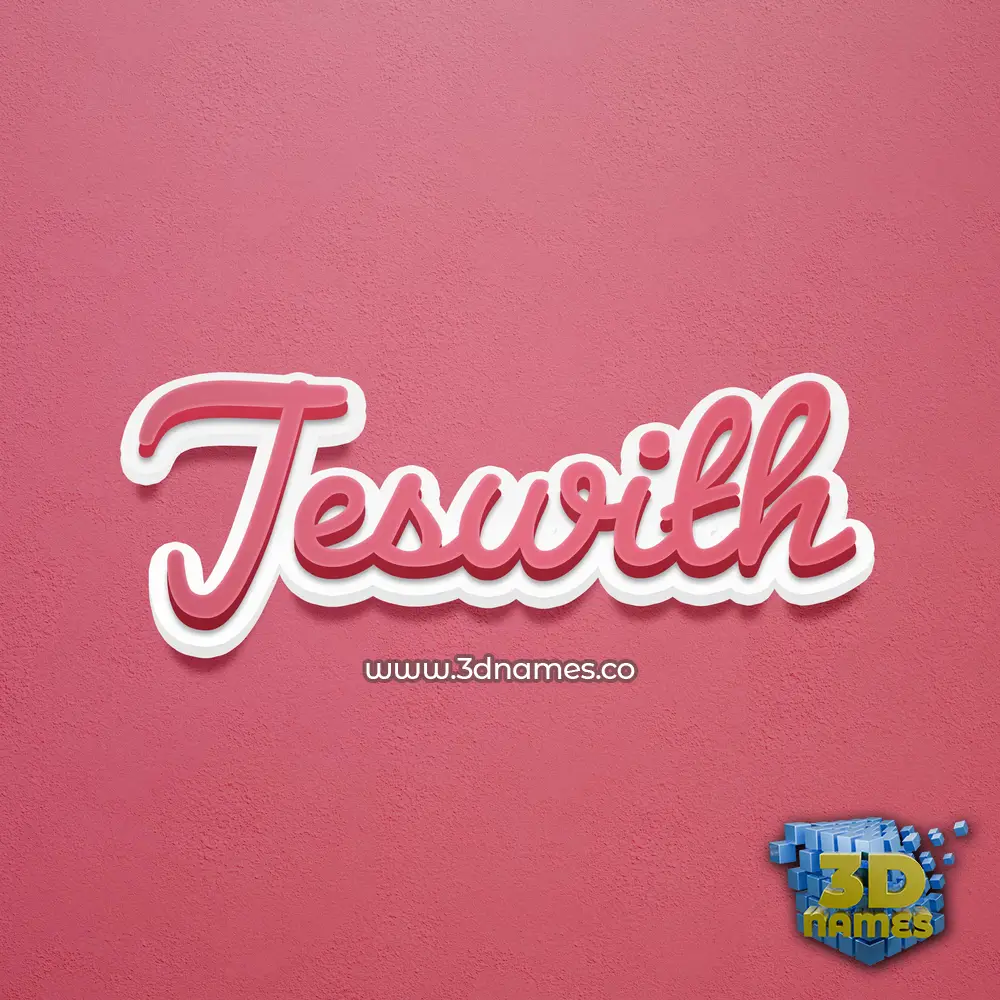 jeswith in Red Scribble style - 3D name wallpaper