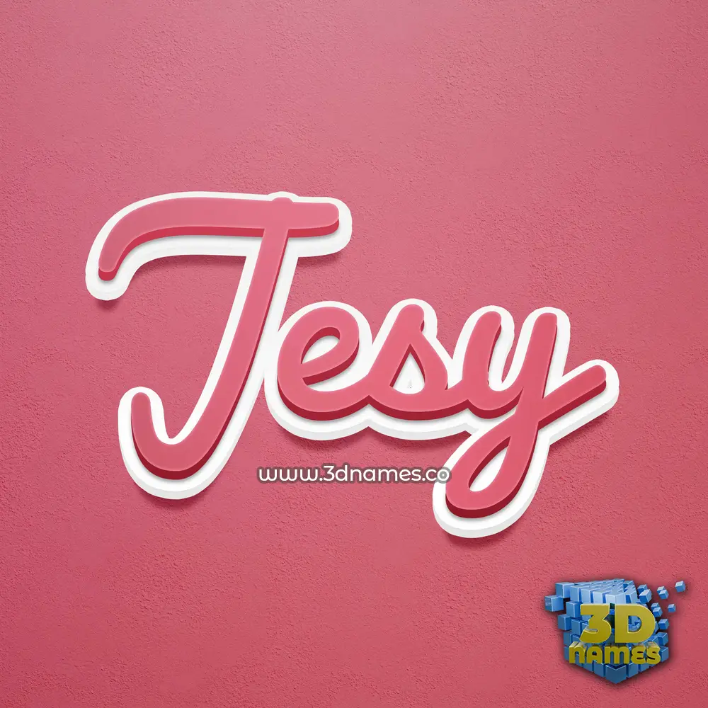 jesy in Red Scribble style - 3D name wallpaper