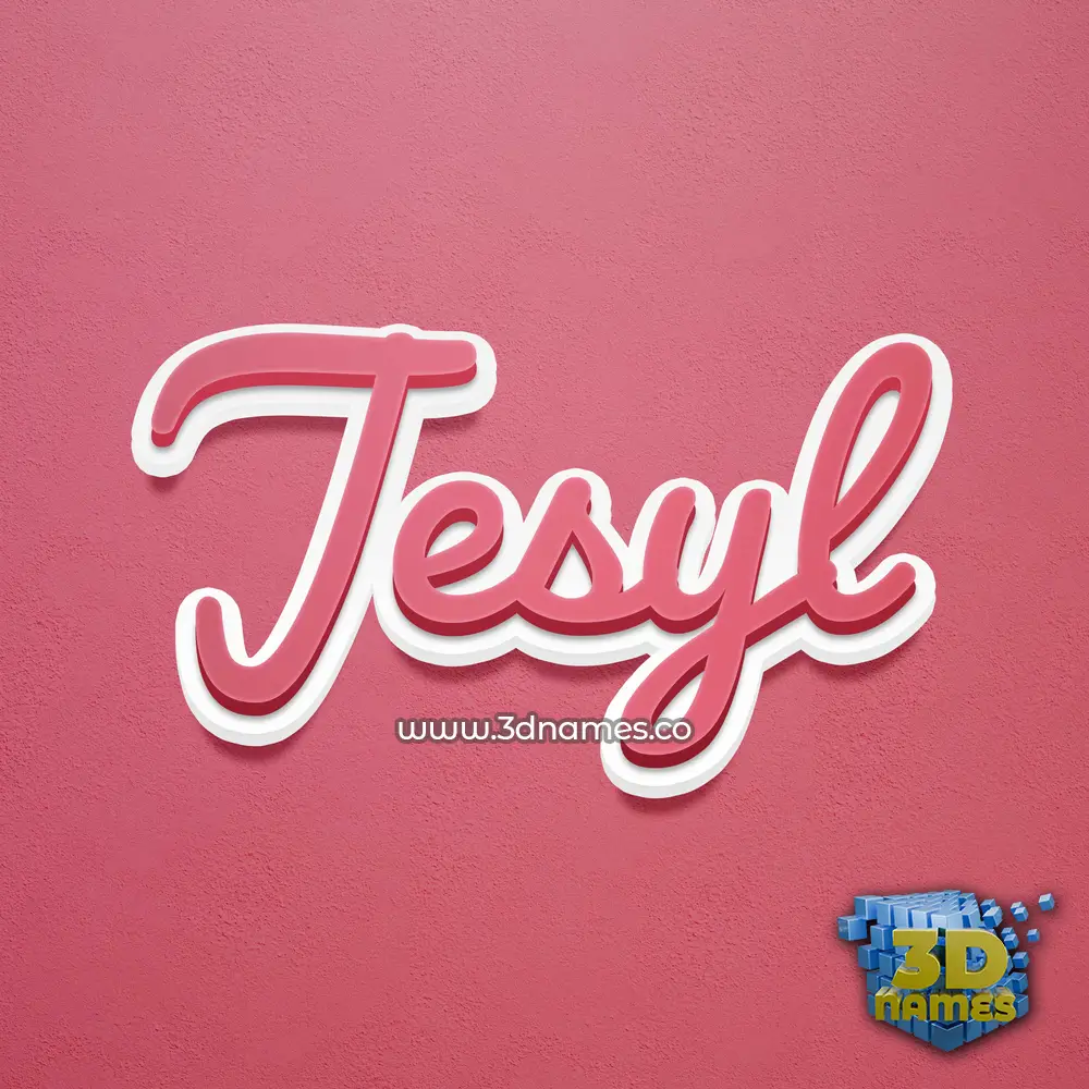 jesyl in Red Scribble style - 3D name wallpaper