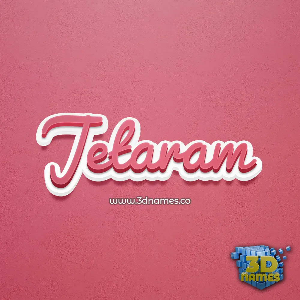 jetaram in Red Scribble style - 3D name wallpaper