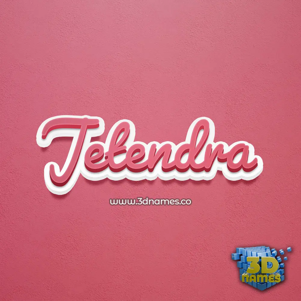 jetendra in Red Scribble style - 3D name wallpaper