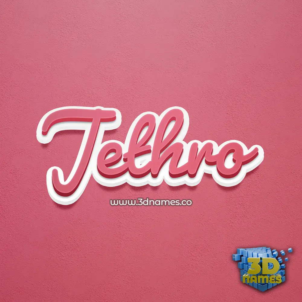 jethro in Red Scribble style - 3D name wallpaper