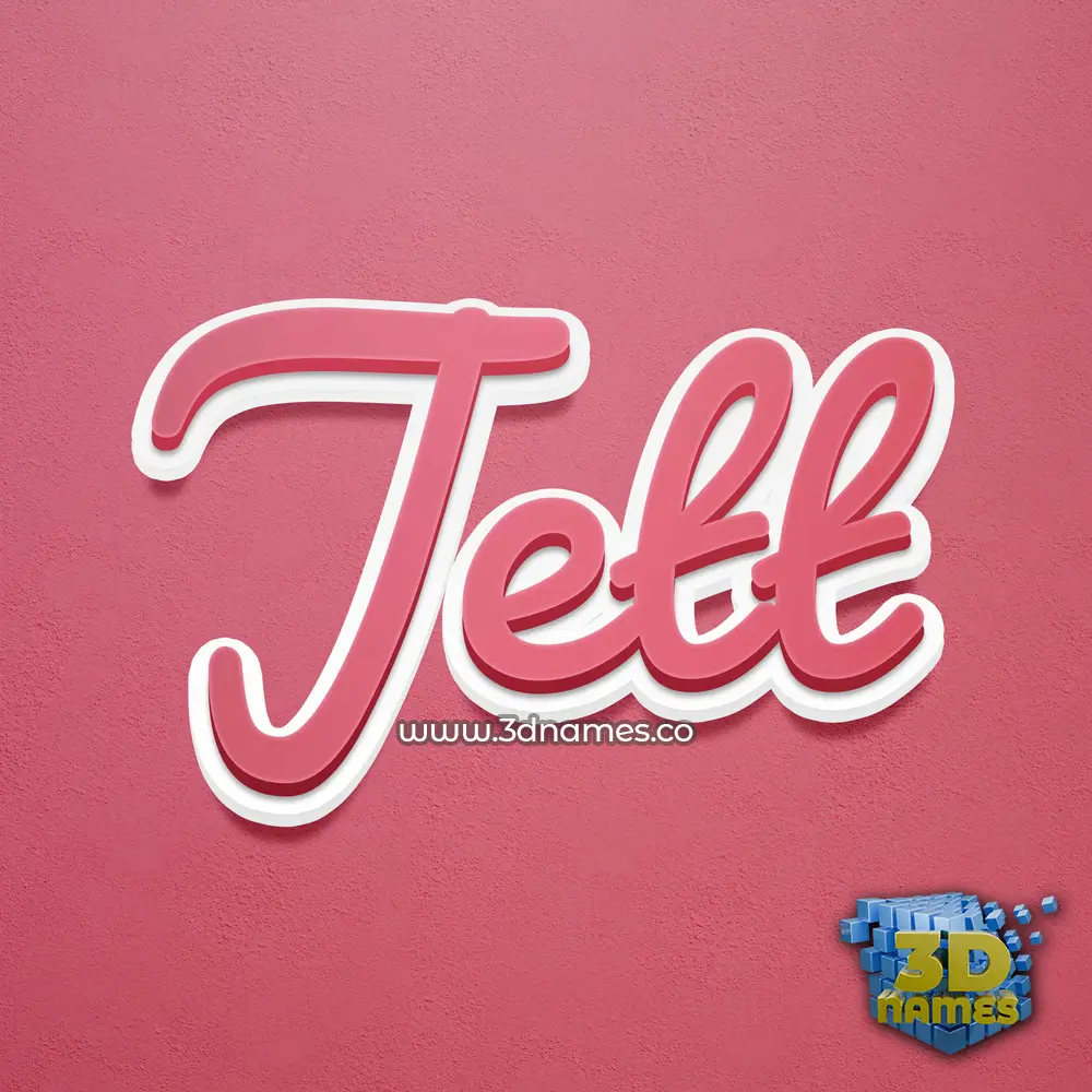 jett in Red Scribble style - 3D name wallpaper