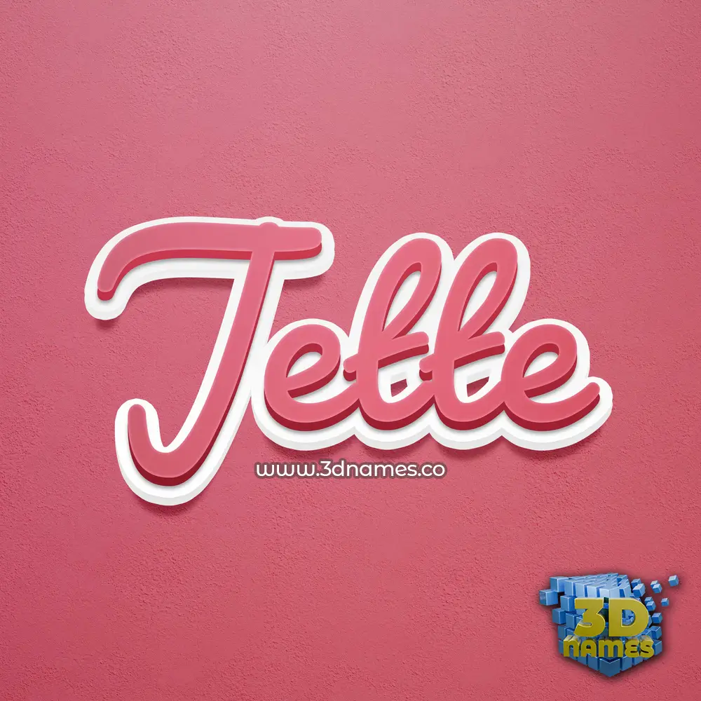 jette in Red Scribble style - 3D name wallpaper