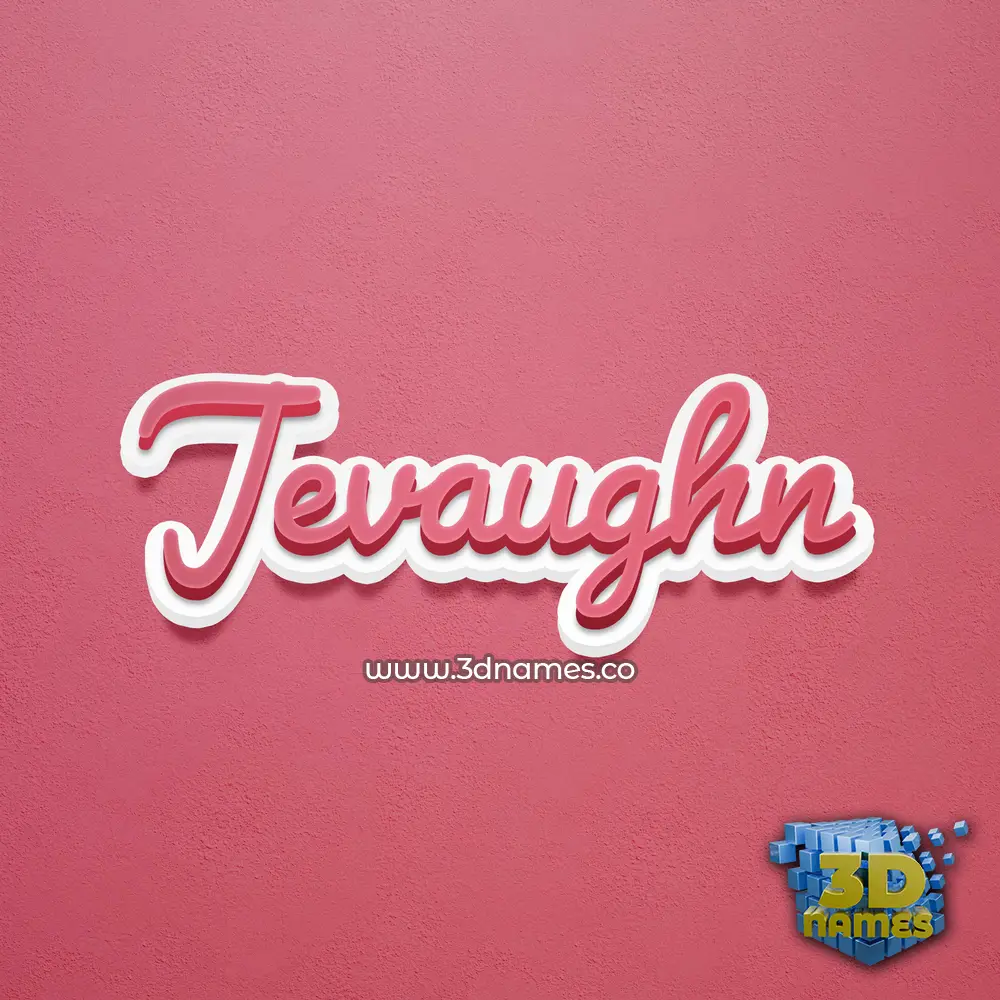 jevaughn in Red Scribble style - 3D name wallpaper