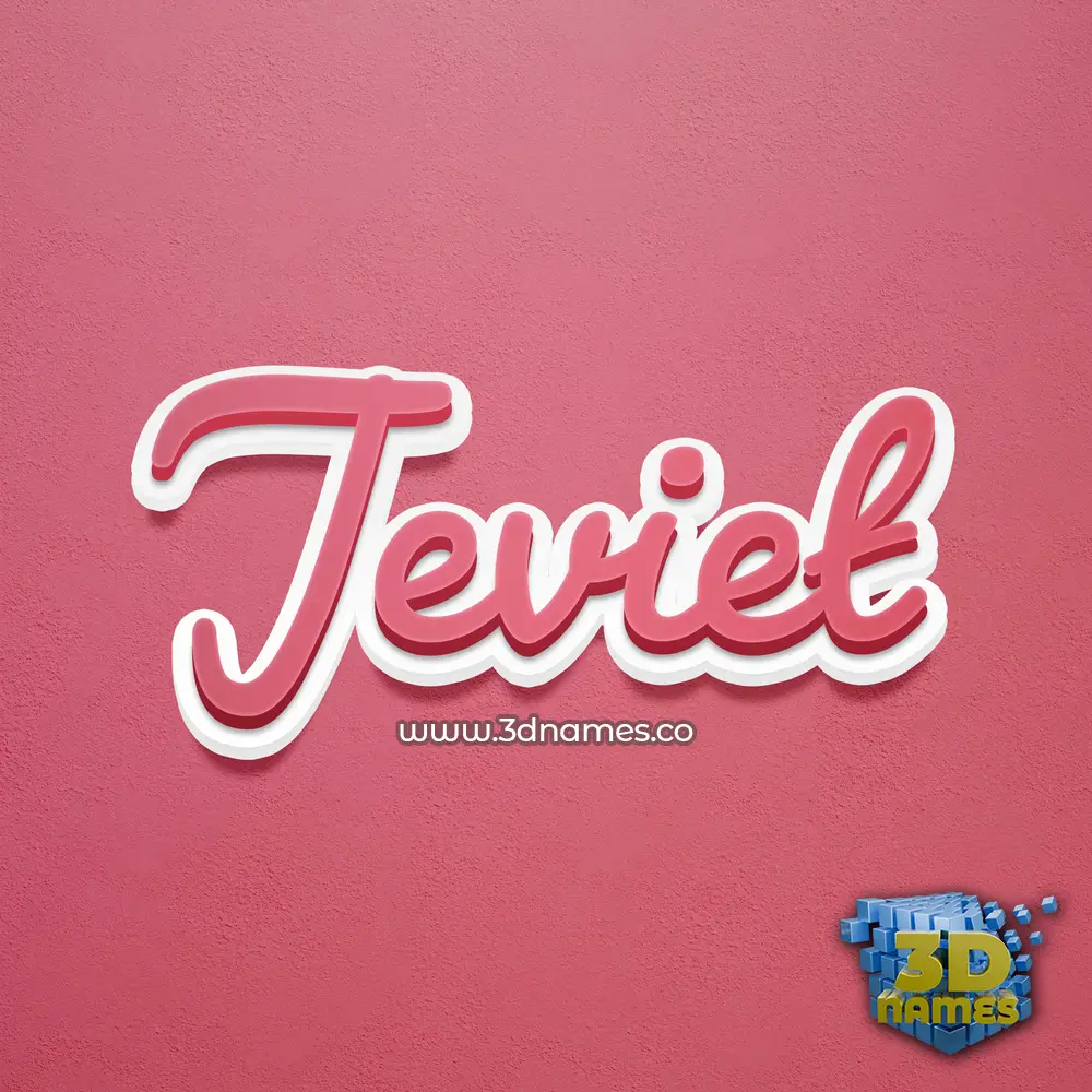 jeviet in Red Scribble style - 3D name wallpaper