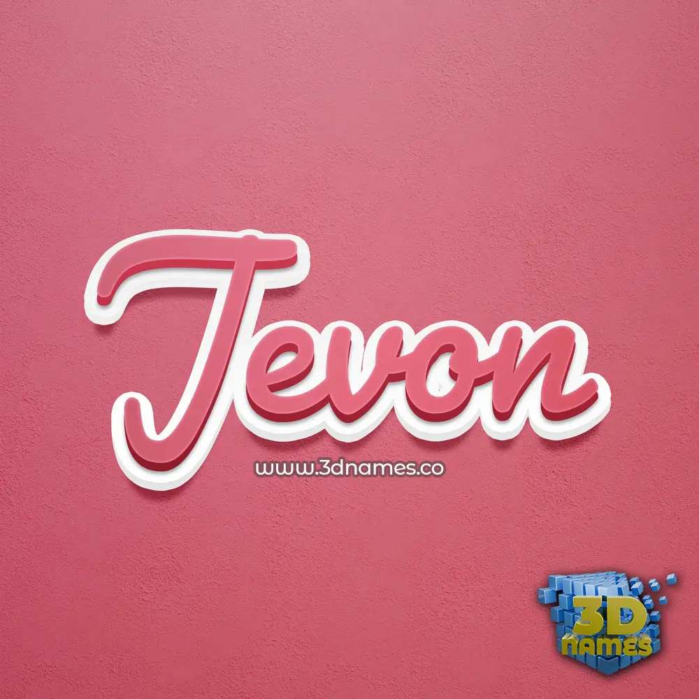jevon in Red Scribble style - 3D name wallpaper