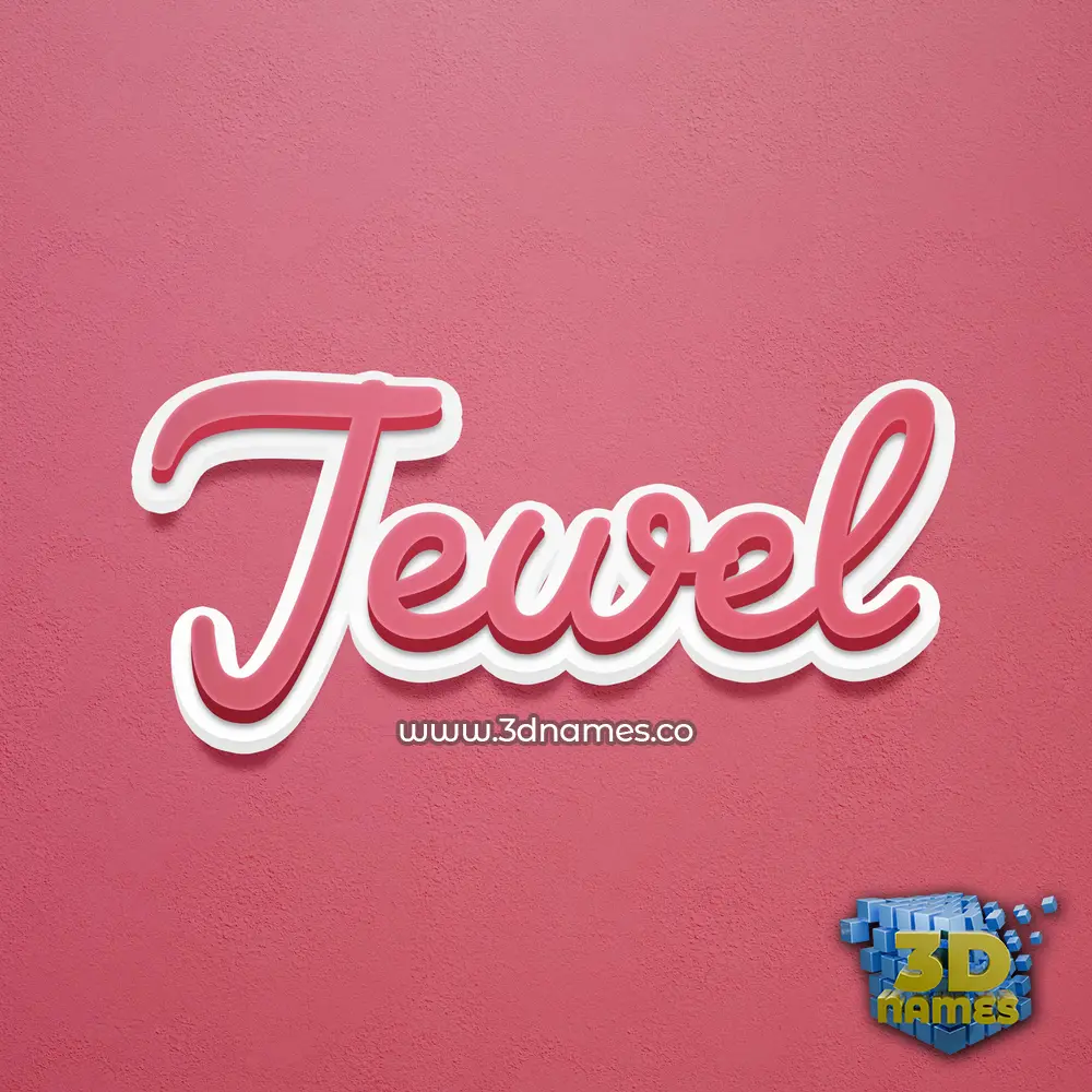 jewel in Red Scribble style - 3D name wallpaper