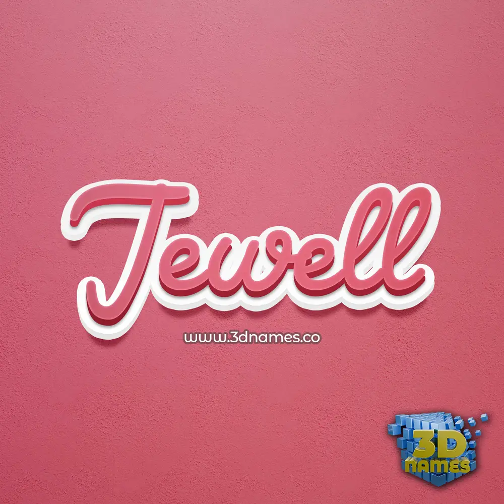 jewell in Red Scribble style - 3D name wallpaper