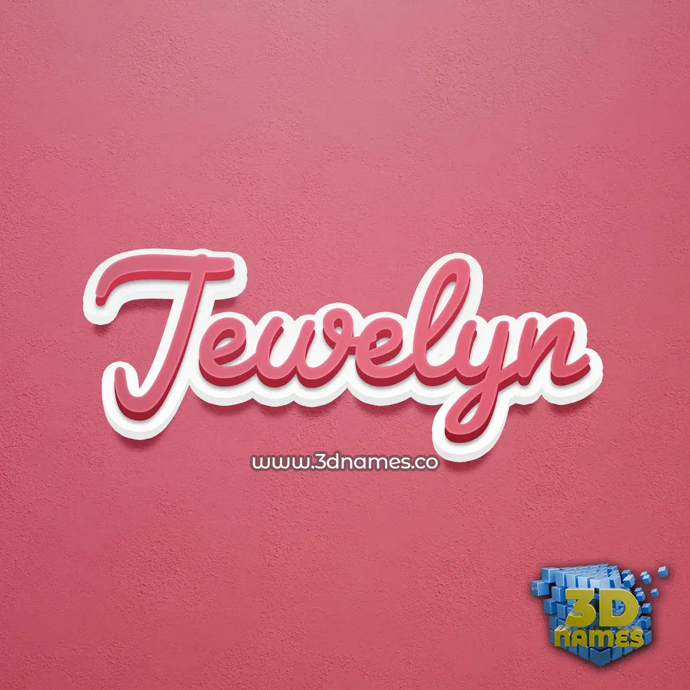 jewelyn in Red Scribble style - 3D name wallpaper
