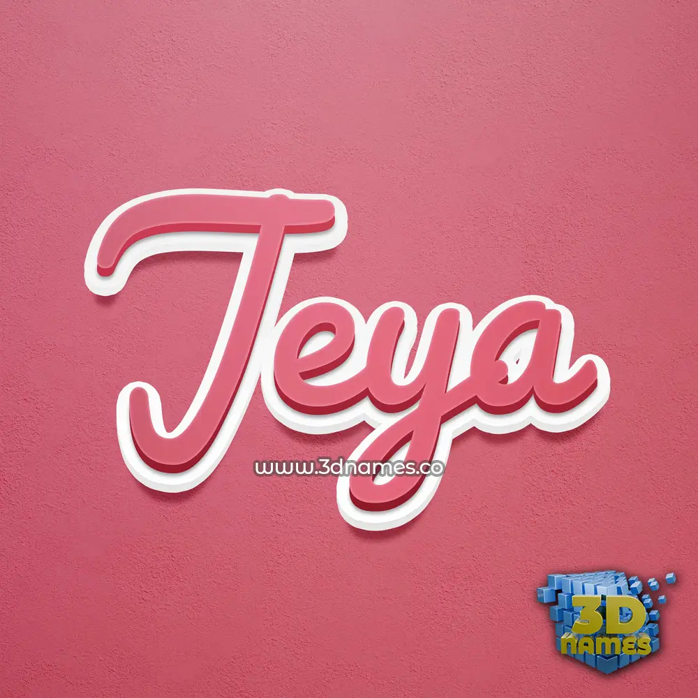 jeya in Red Scribble style - 3D name wallpaper