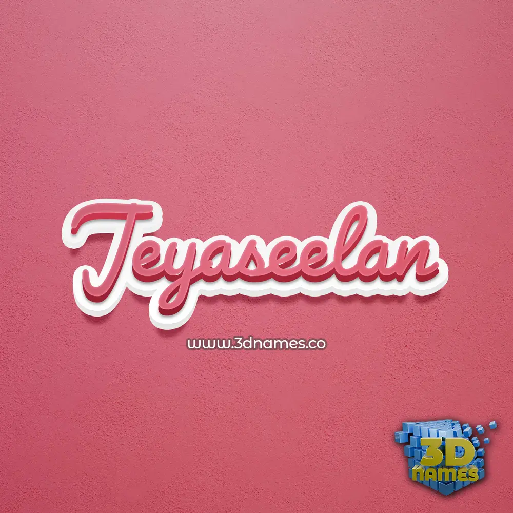 jeyaseelan in Red Scribble style - 3D name wallpaper