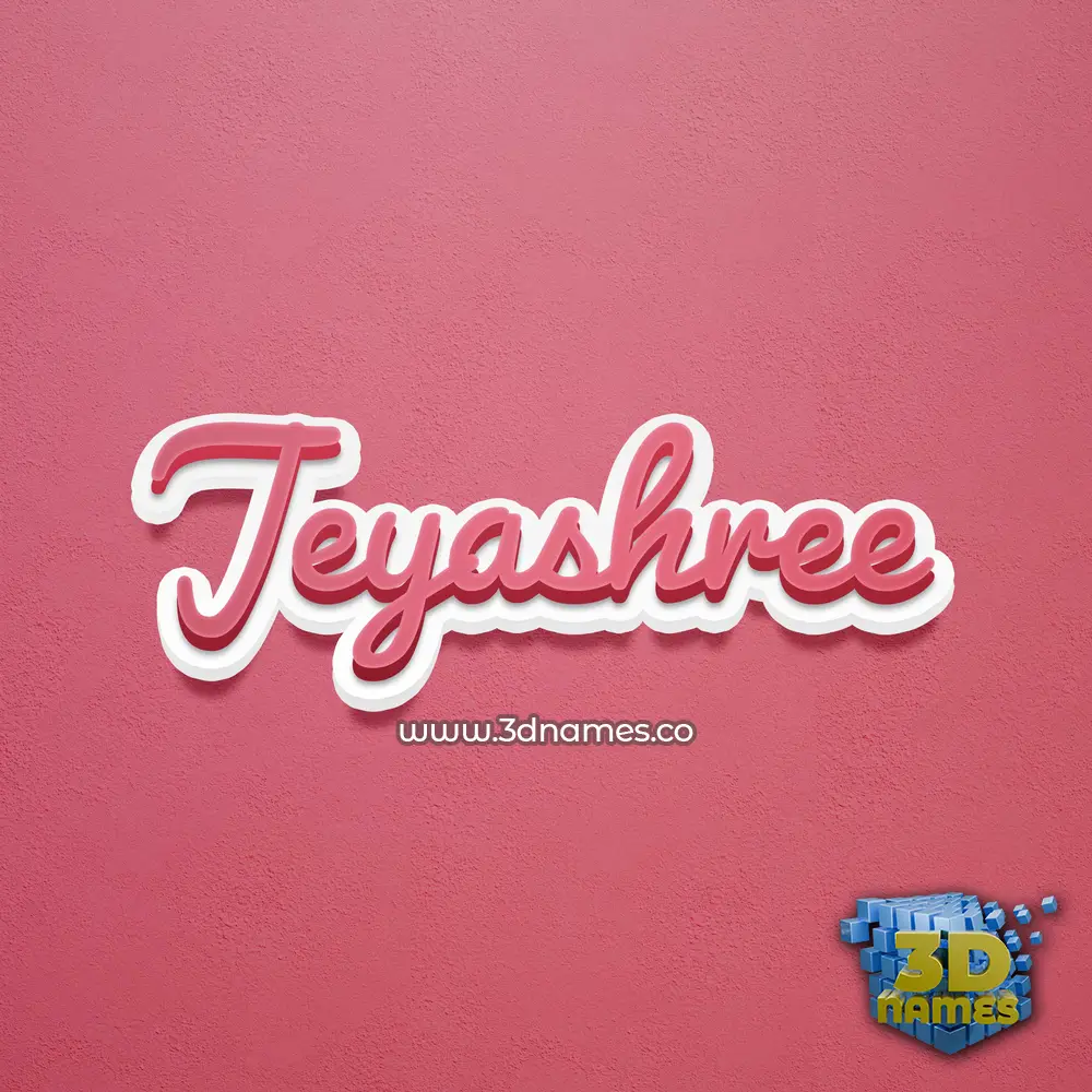 jeyashree in Red Scribble style - 3D name wallpaper