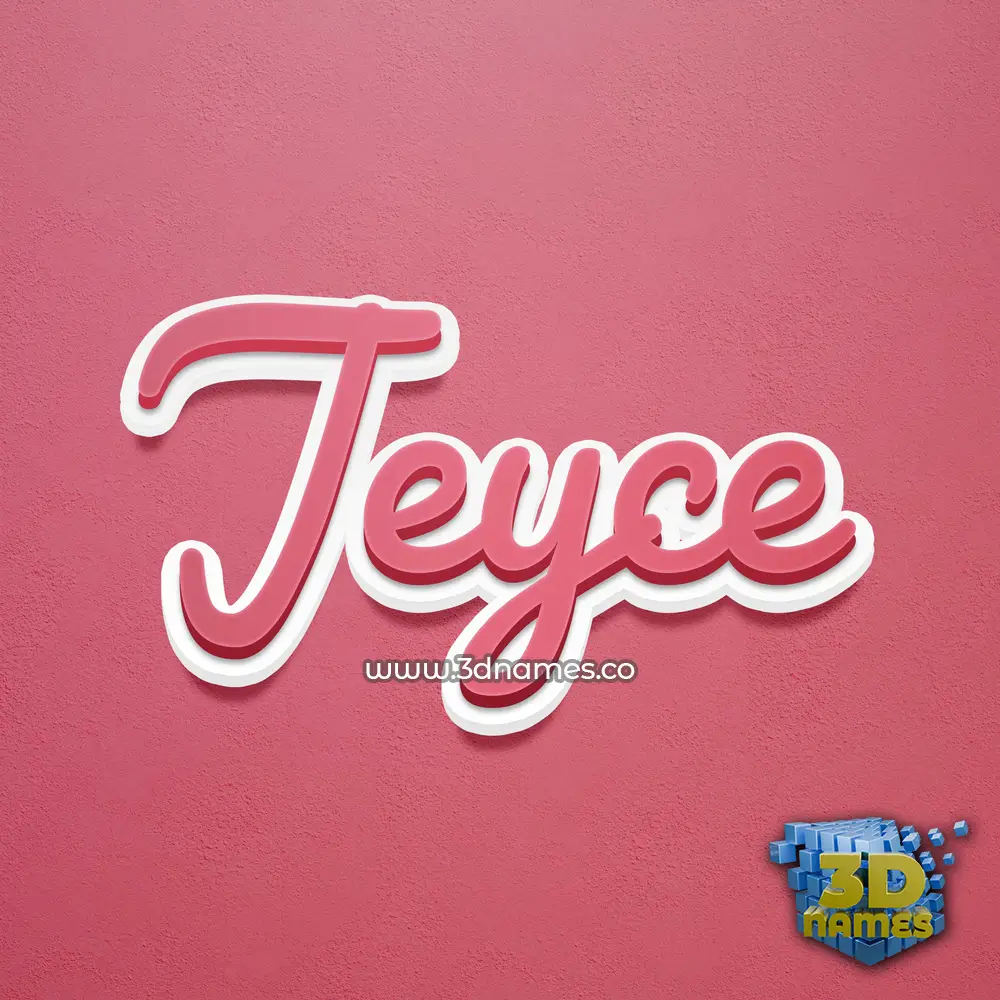 jeyce in Red Scribble style - 3D name wallpaper