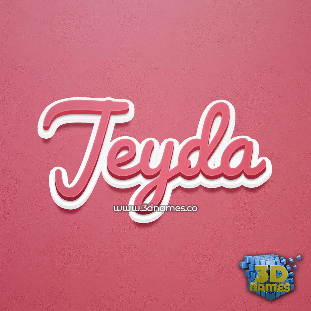 jeyda in Red Scribble style - 3D name wallpaper