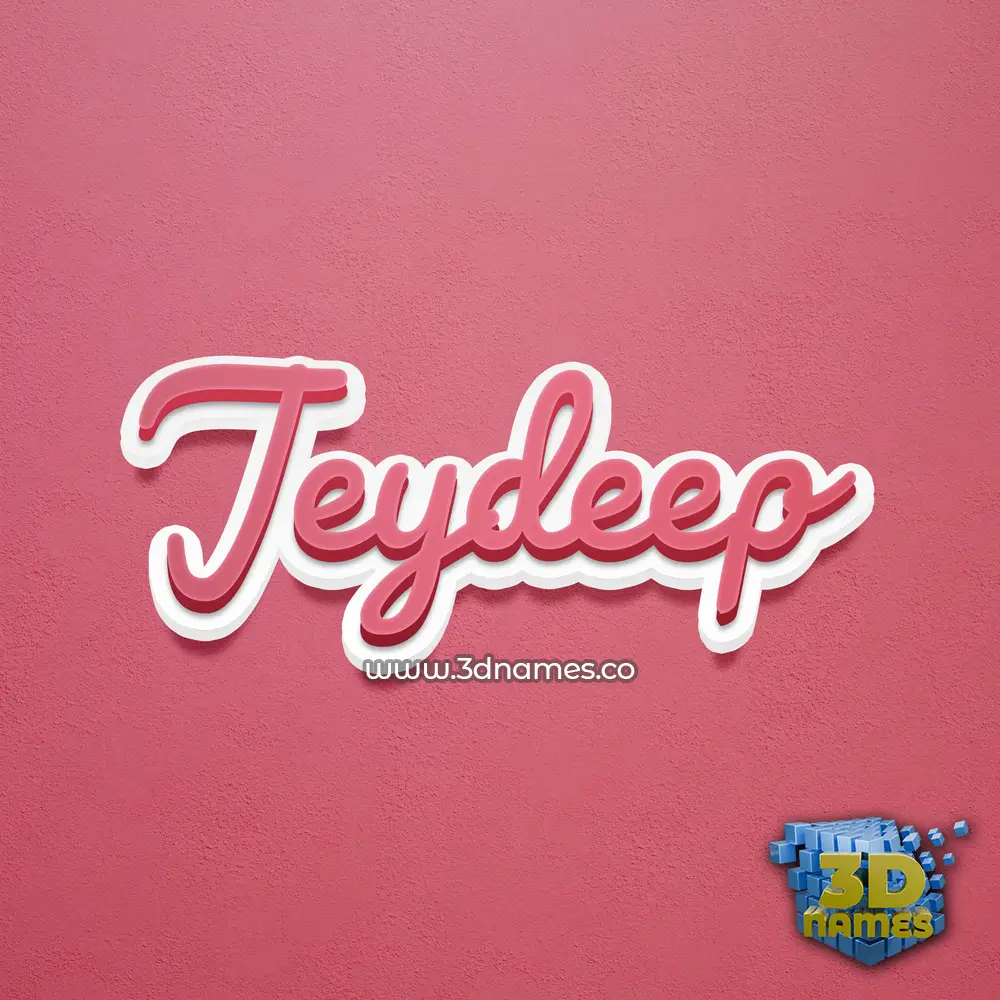 jeydeep in Red Scribble style - 3D name wallpaper