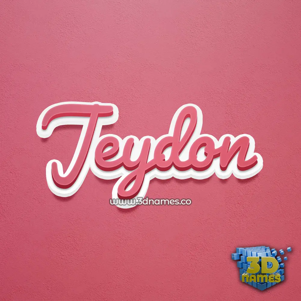 jeydon in Red Scribble style - 3D name wallpaper