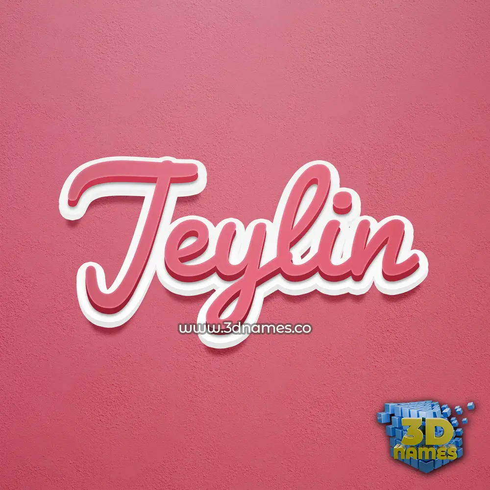 jeylin in Red Scribble style - 3D name wallpaper