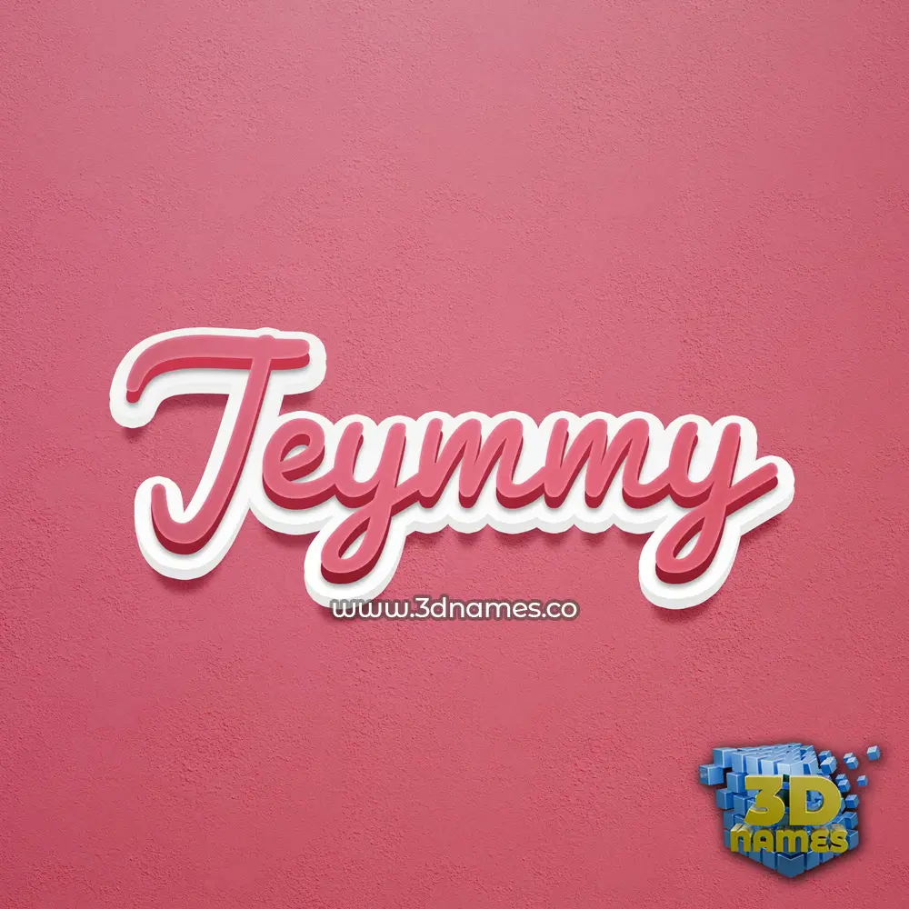 jeymmy in Red Scribble style - 3D name wallpaper