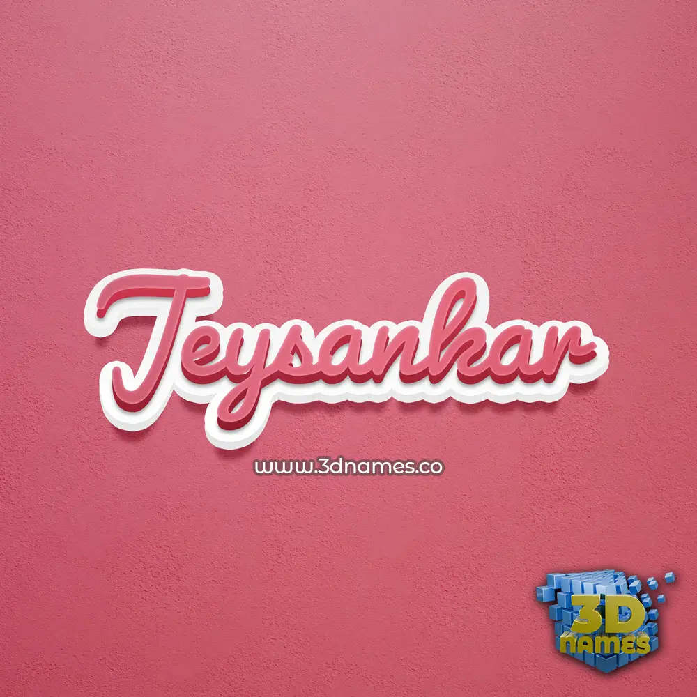 jeysankar in Red Scribble style - 3D name wallpaper