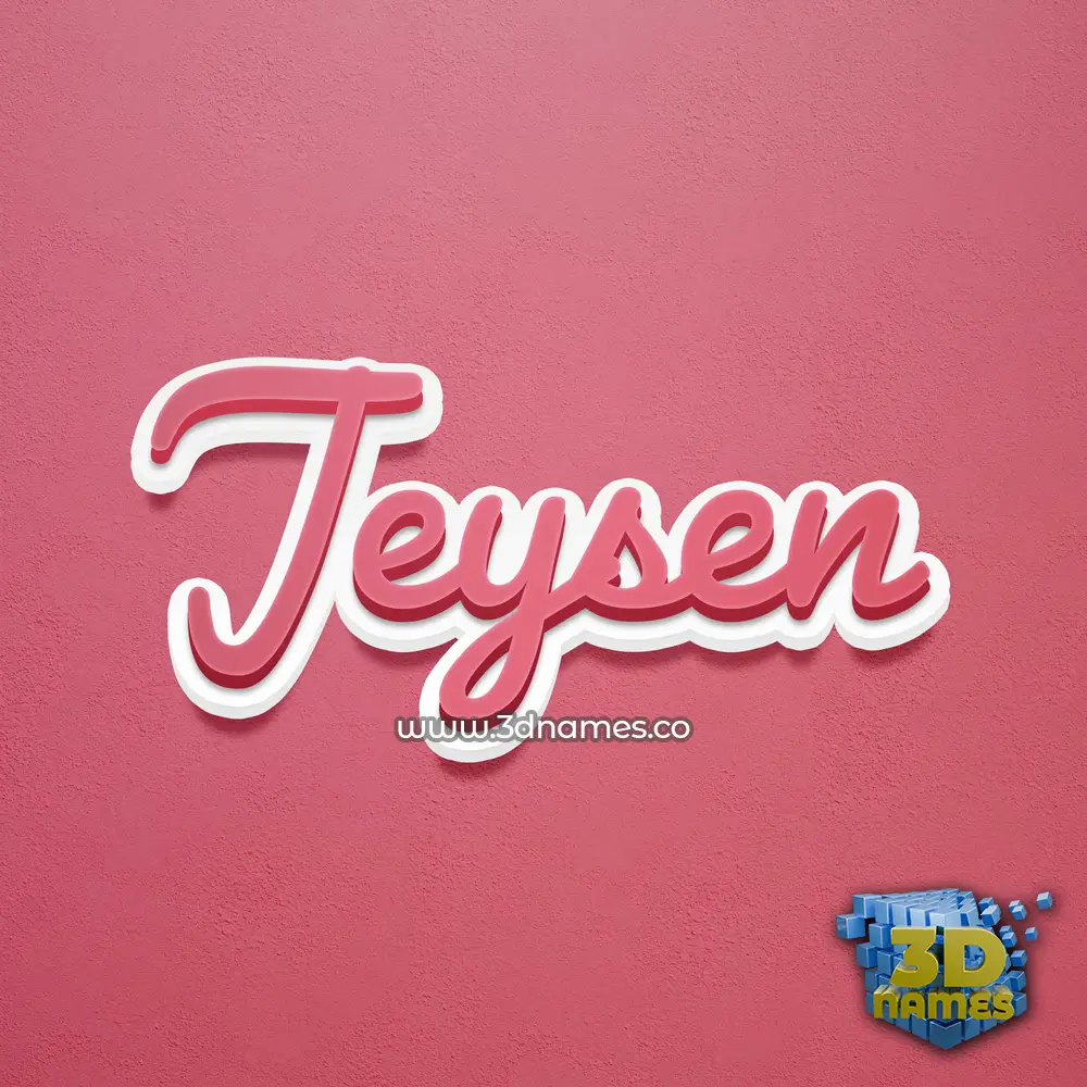 jeysen in Red Scribble style - 3D name wallpaper