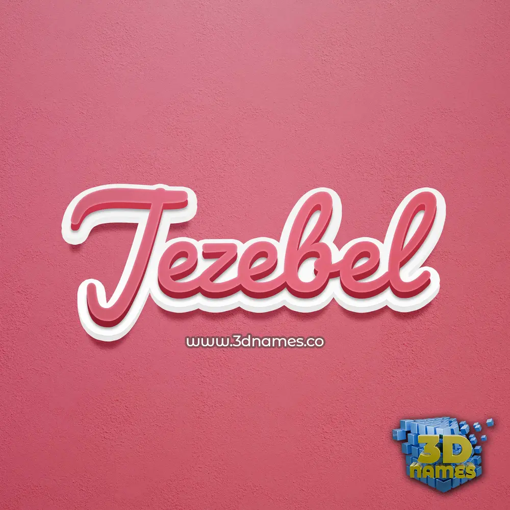jezebel in Red Scribble style - 3D name wallpaper