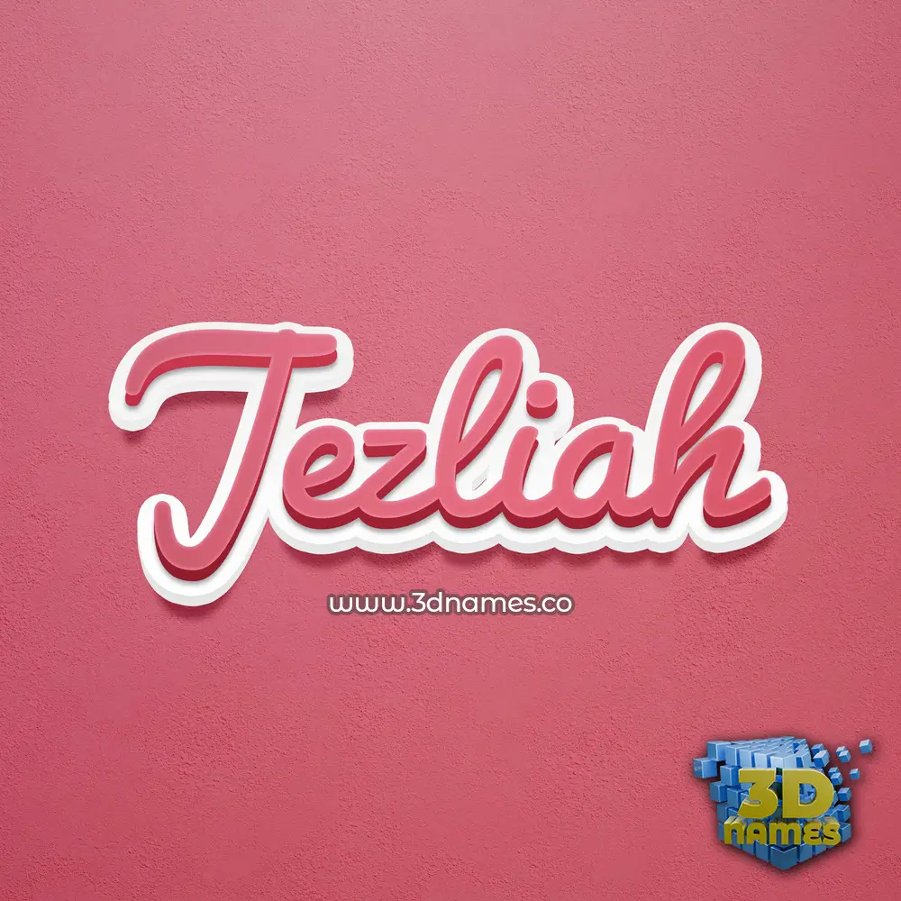 jezliah in Red Scribble style - 3D name wallpaper