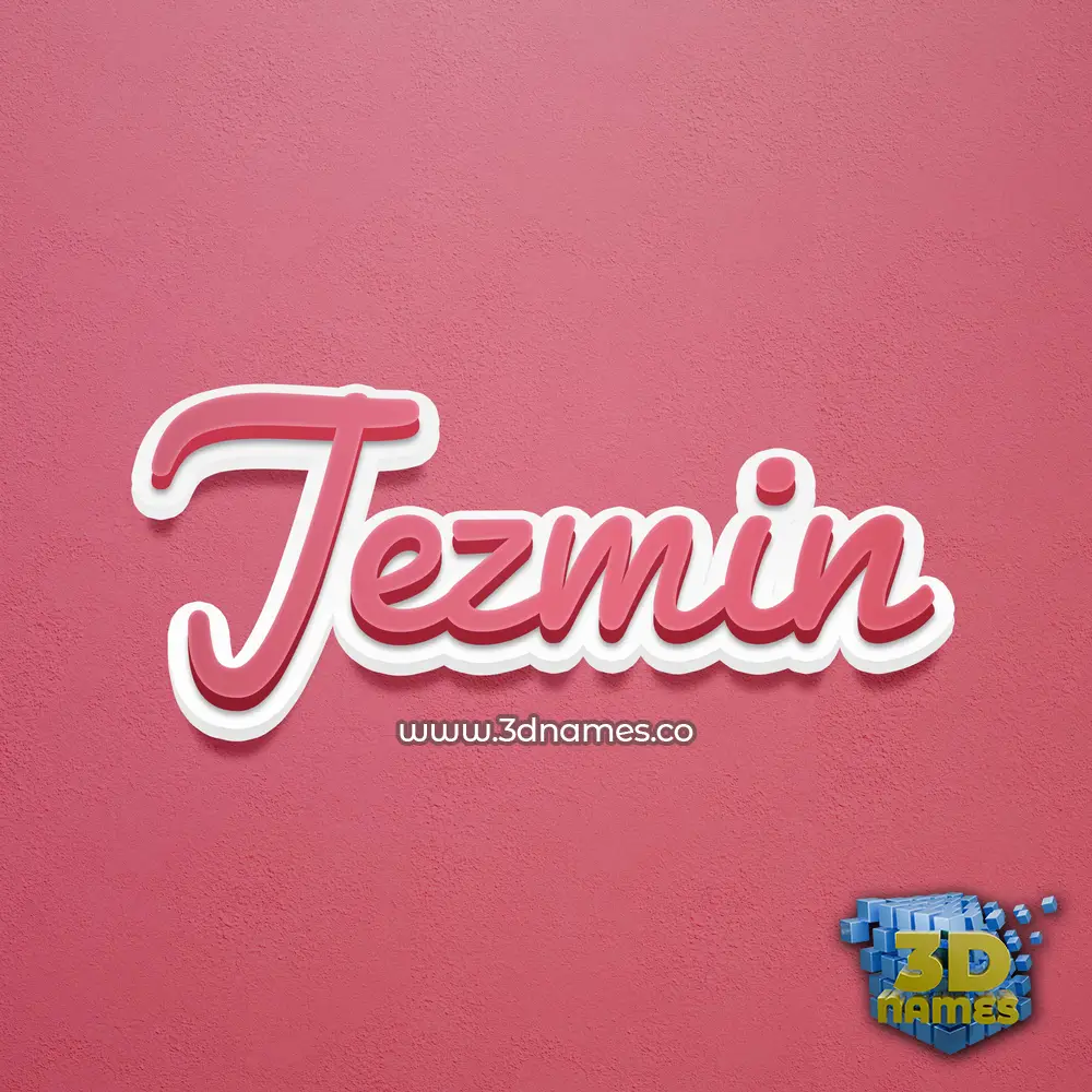 jezmin in Red Scribble style - 3D name wallpaper